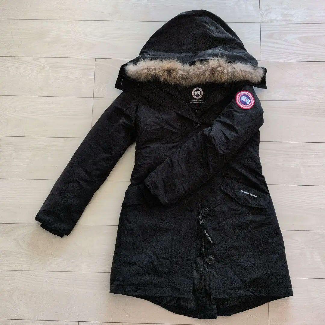   ロングダウンジャケット　黒　XS