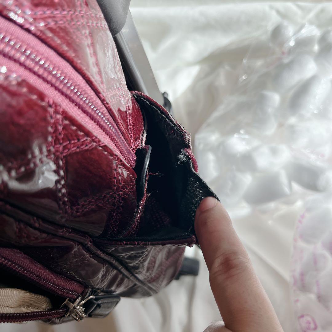 美品‼️SWANY スワニー エマイロ　ボルドー　キャリー　ショッピングバッグ