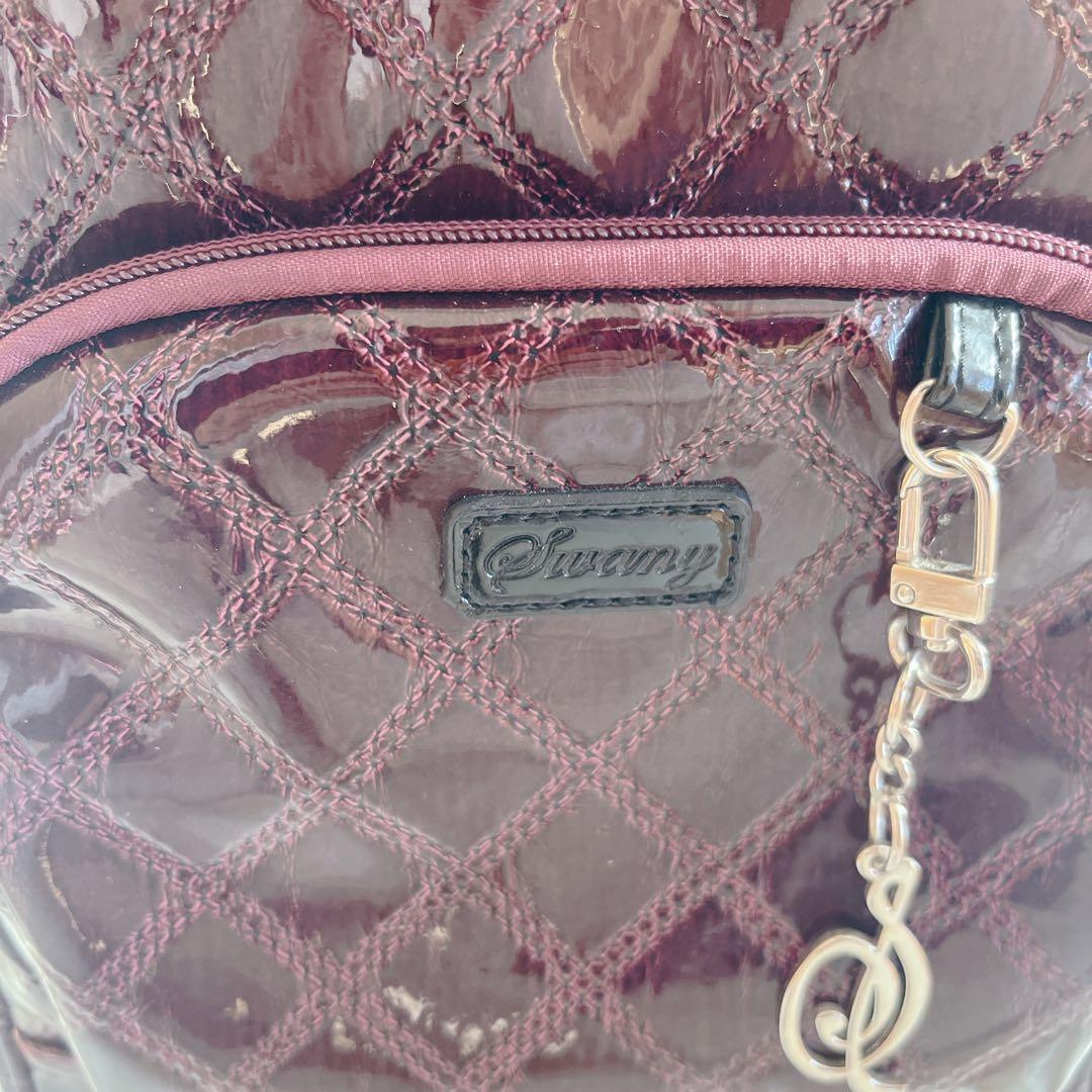 美品‼️SWANY スワニー エマイロ　ボルドー　キャリー　ショッピングバッグ