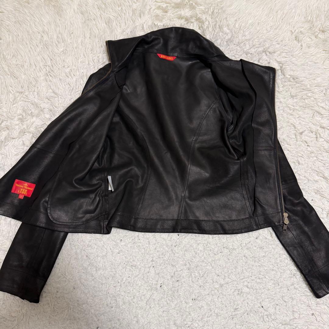 希少極美品　ヴィヴィアンウェストウッド　アシンメトリーレザージャケット　短丈