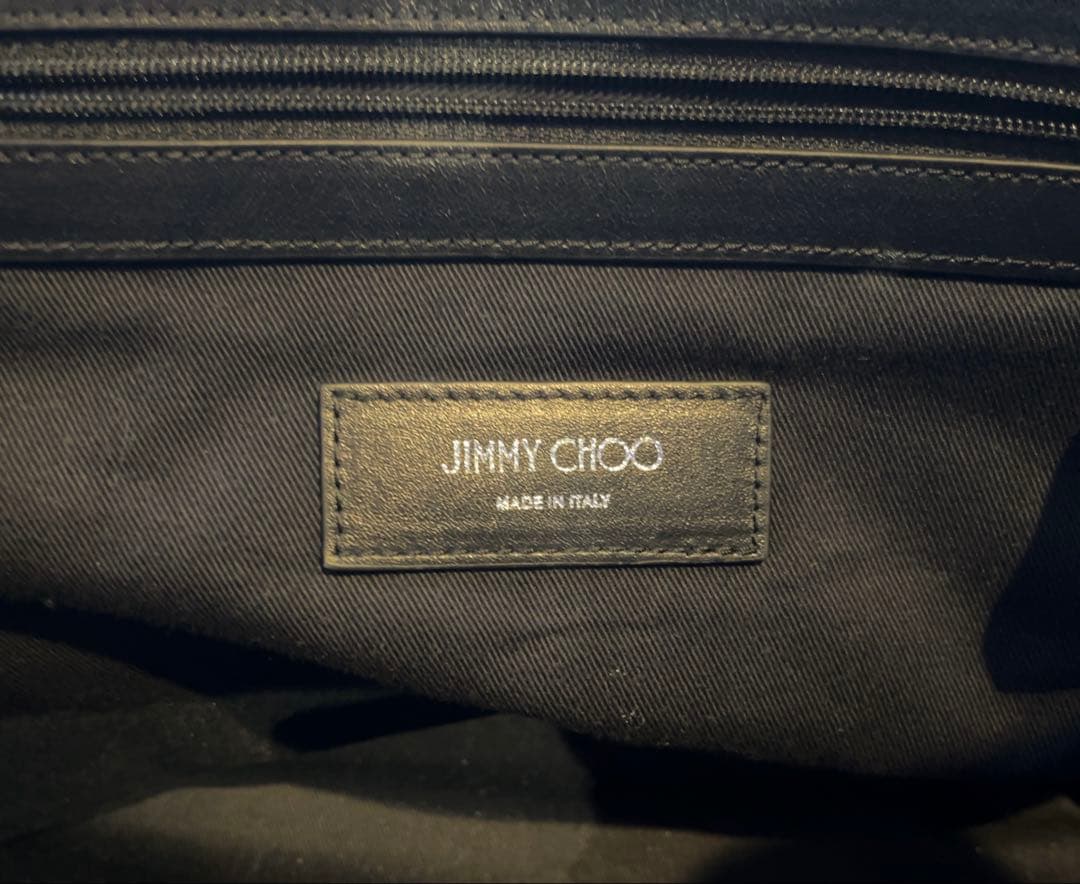 JIMMY CHOO トートバッグ ピムリコ ブラック レザー スター スタッズ