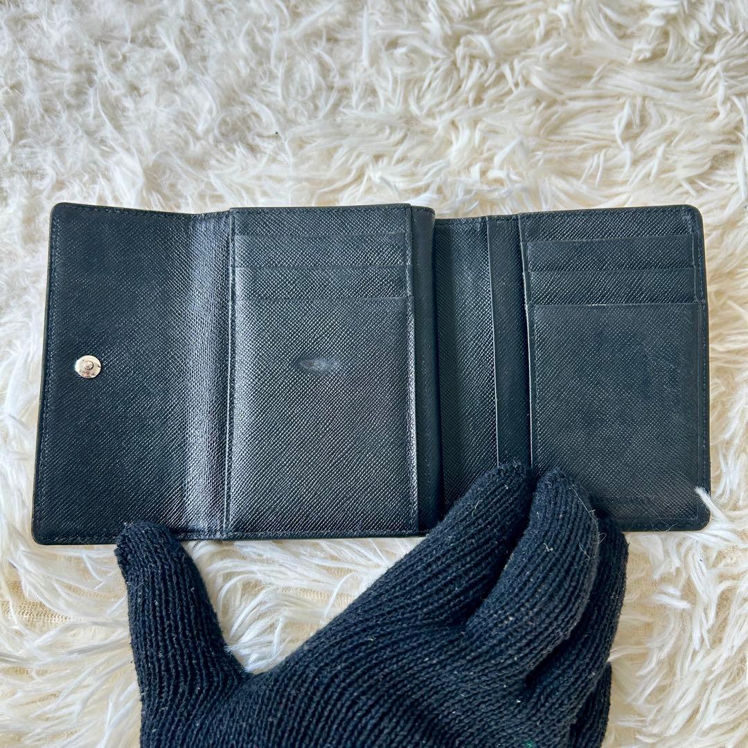 箱付き Burberry バーバリー 二つ折り財布 ノバチェック レザー 小型