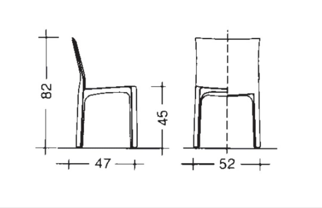 B【60%値下げしました❗️】カッシーナ キャブ アームレスチェア ブラウン