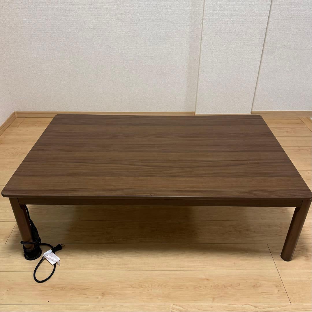 ブラウン木製こたつ 電源コード付き
