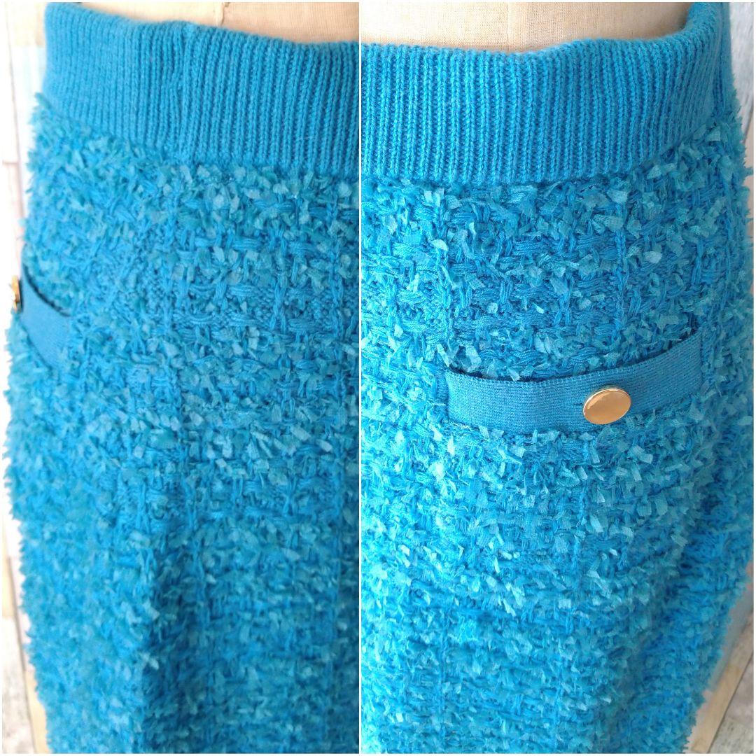 【未使用】Rie Miller＊リエミラー 24AW／ツイード風ニットスカート