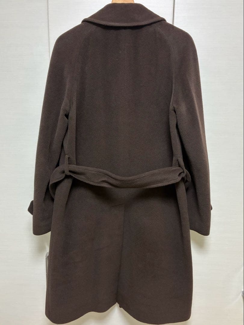【タリアトーレ】アルパカ ステンカラーコート ベルト付き