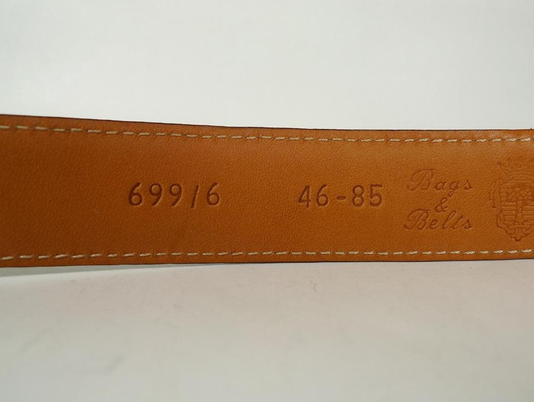 美品★フェリージ　ベルト　イタリア製　46-85　SOLID BRASS　レザー
