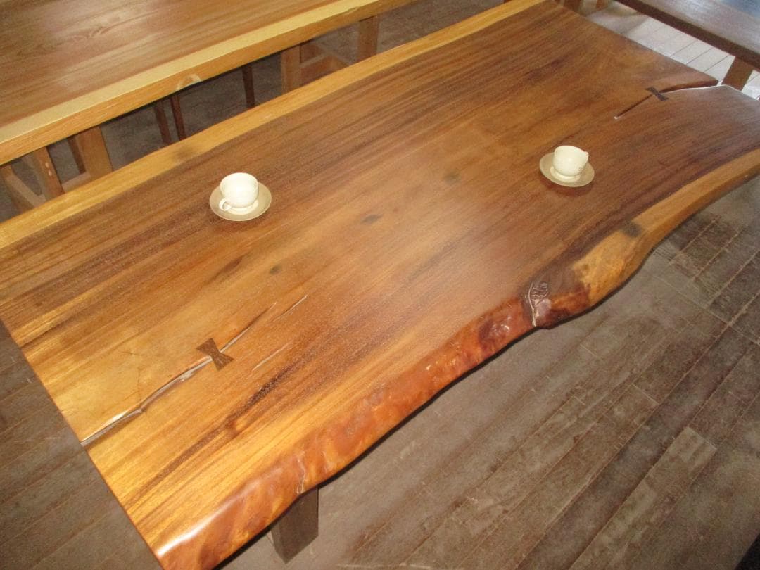 J-0026■　モンキーポッド　テーブル　ローテーブル　ダイニング　座卓　一枚板