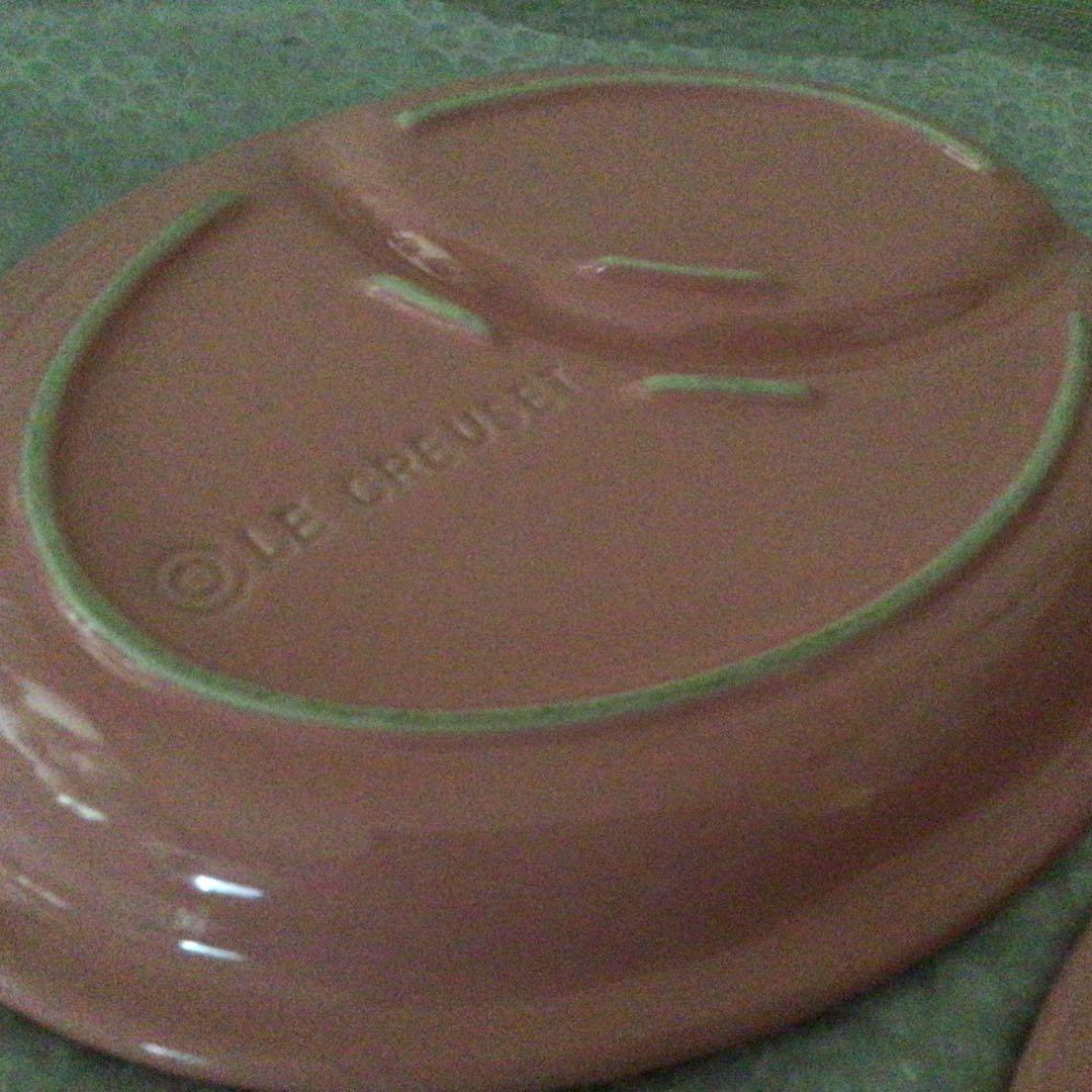 『ル・クルーゼ』マルチオーバルプレートLサイズピンク仕切り付きプレート2枚セット