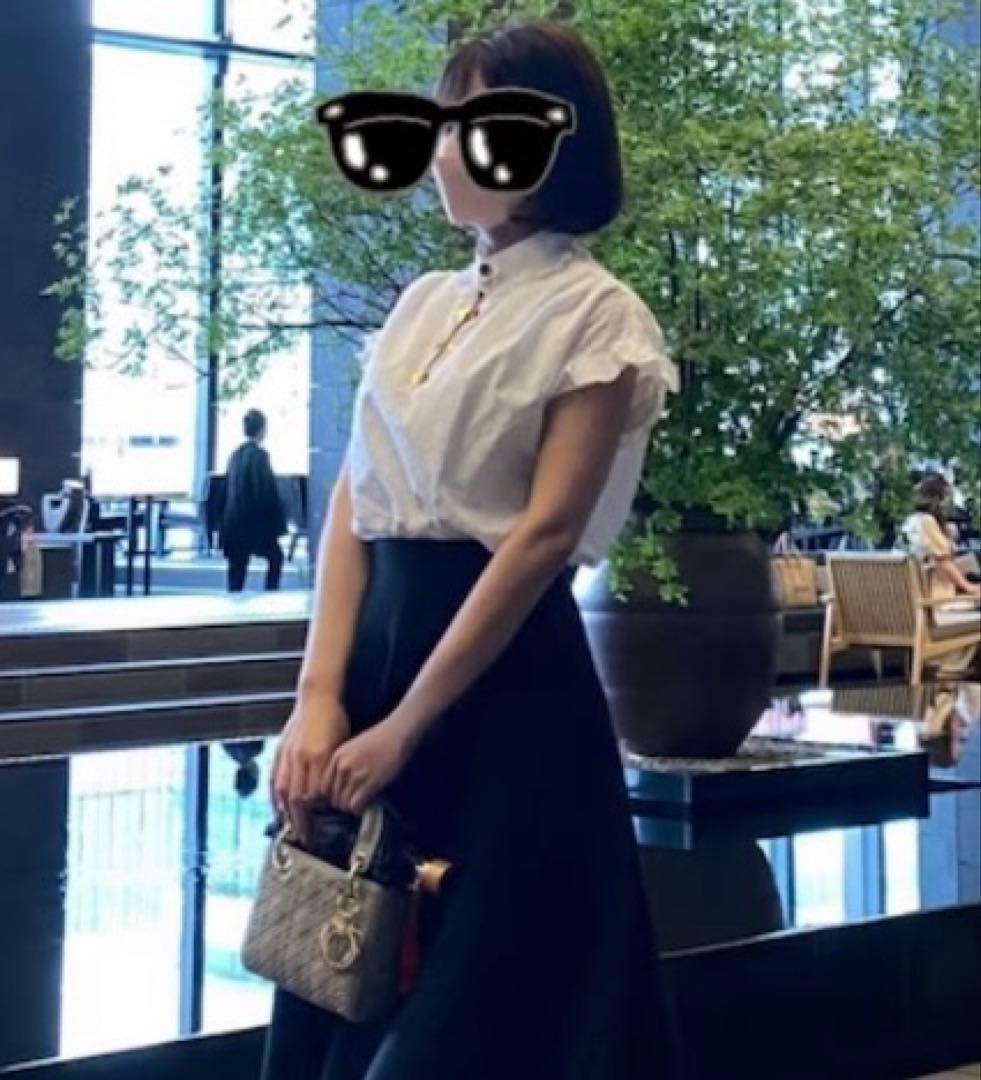 新品未使用 LOUIS VUITTON モノグラム フリル ブラウス ホワイト