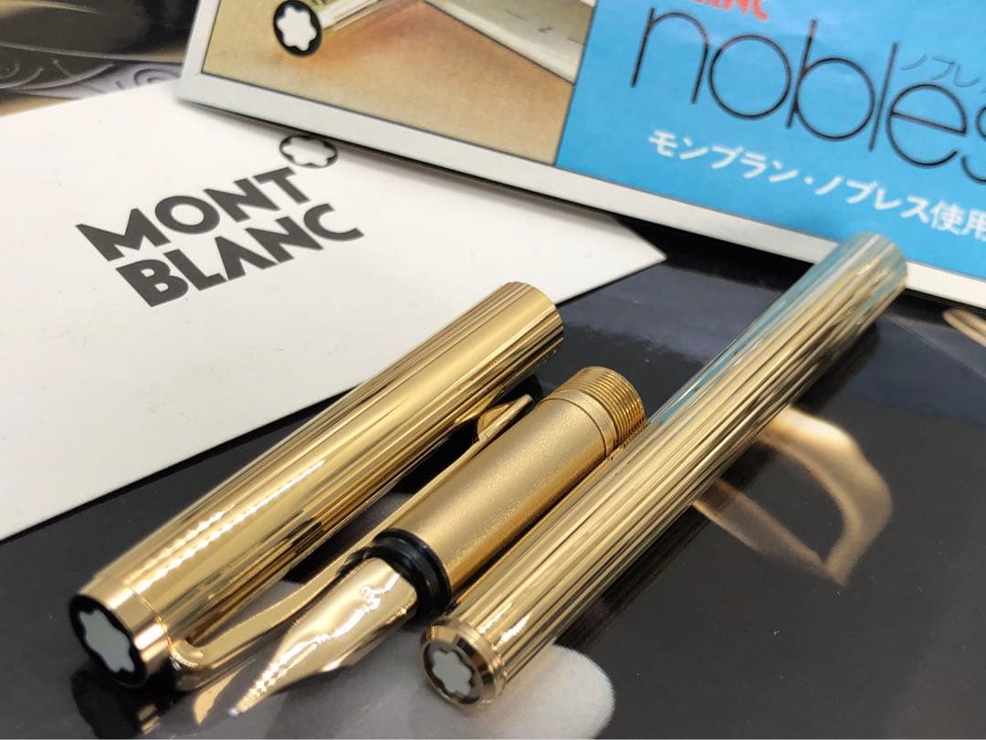 モンブラン　★金運を呼ぶ総金張り未使用に近い価値の高い逸品！ノブレスNo1147
