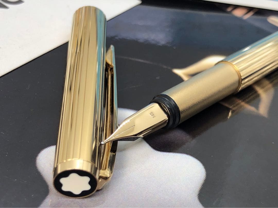 モンブラン　★金運を呼ぶ総金張り未使用に近い価値の高い逸品！ノブレスNo1147