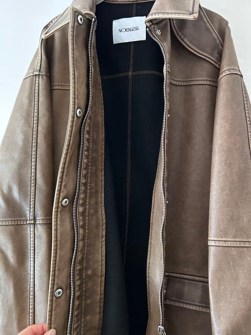 nounlessフェイクレザージャケット55000円送料込み