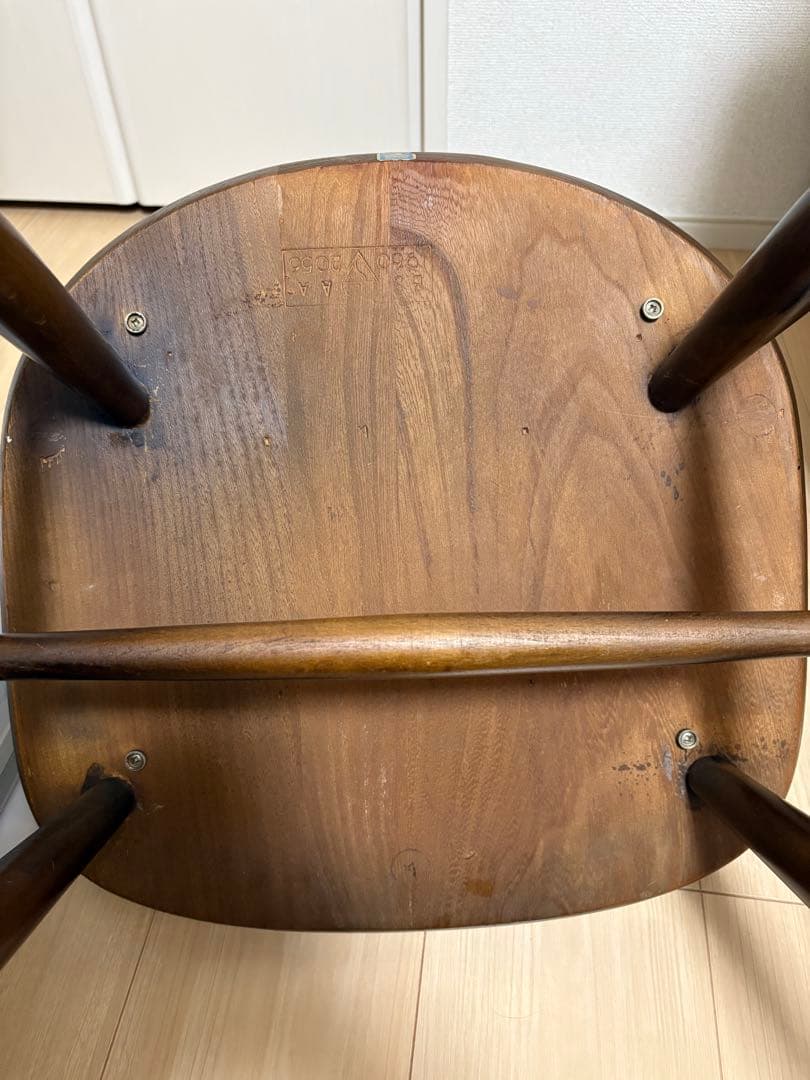 シール 刻印有 アーコール クエーカーチェア イギリスアンティーク