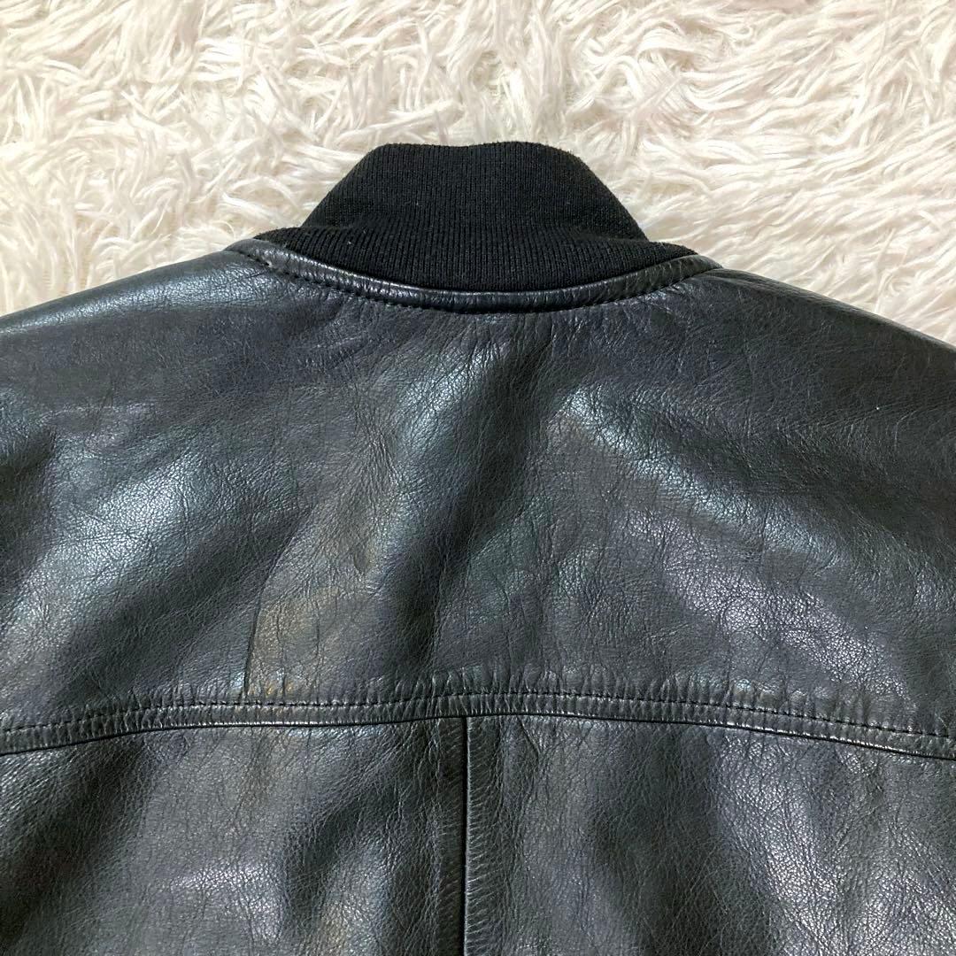 【OLD GAP】 カウレザー MA-1 人気ブラック　 L相当サイズ