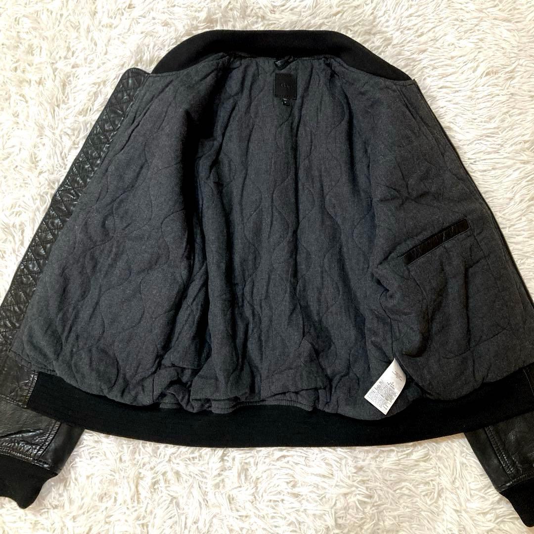 【OLD GAP】 カウレザー MA-1 人気ブラック　 L相当サイズ