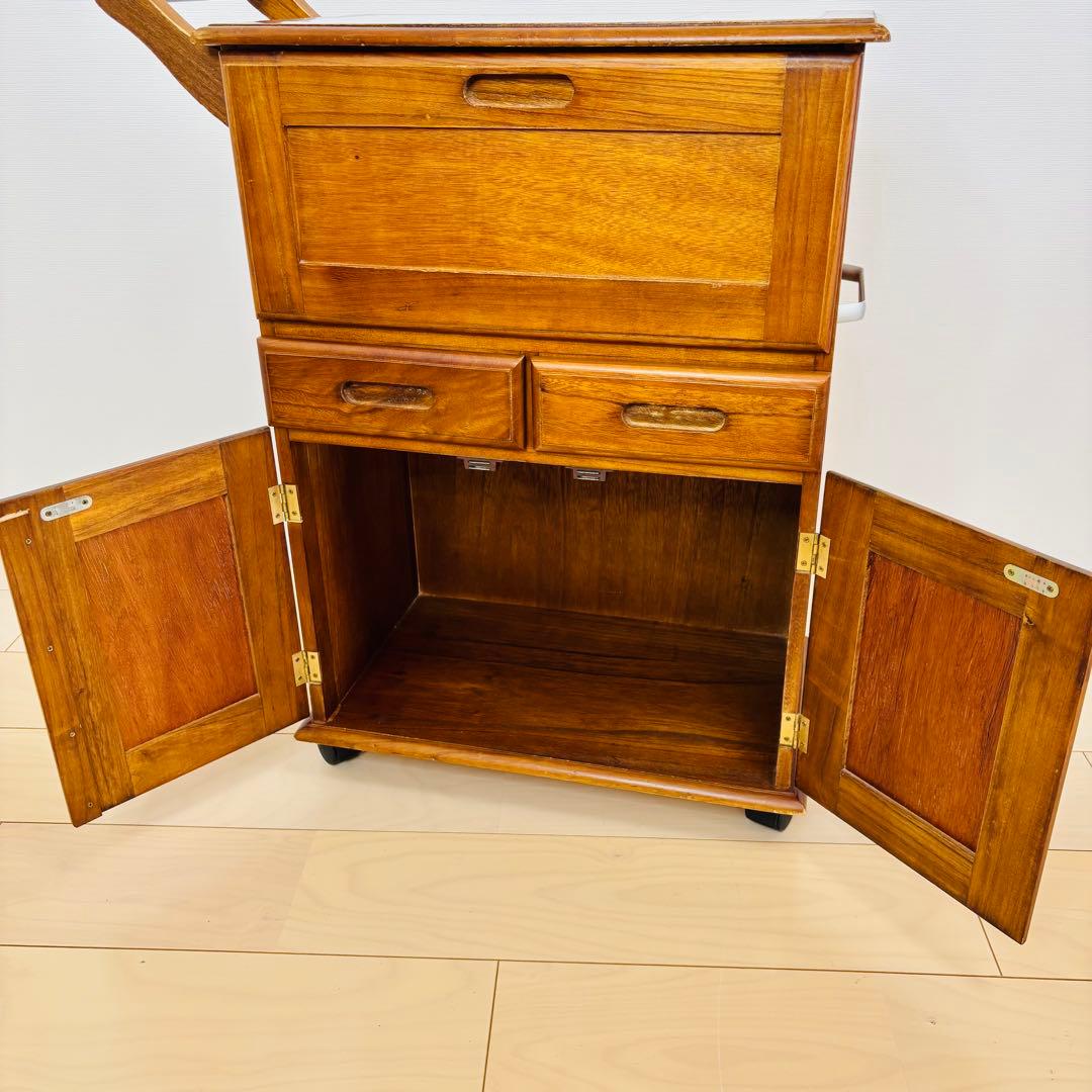 【希少】　Vintage ビンテージ キッチンワゴン　キャスター付き　送料込み
