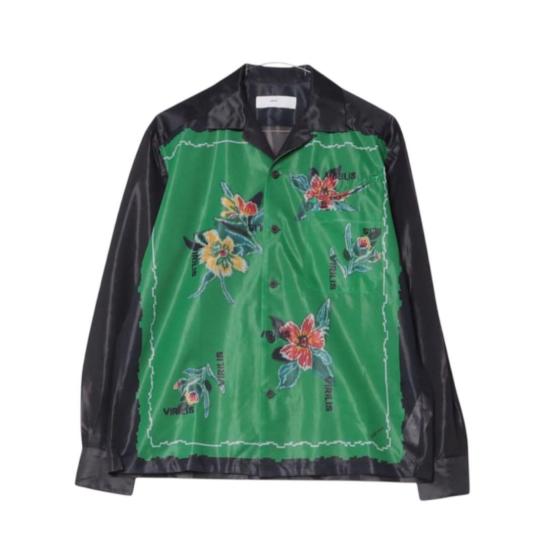 ス*ー様 TOGA VIRILIS 花柄 オープンカラー シースルーシャツ 美品