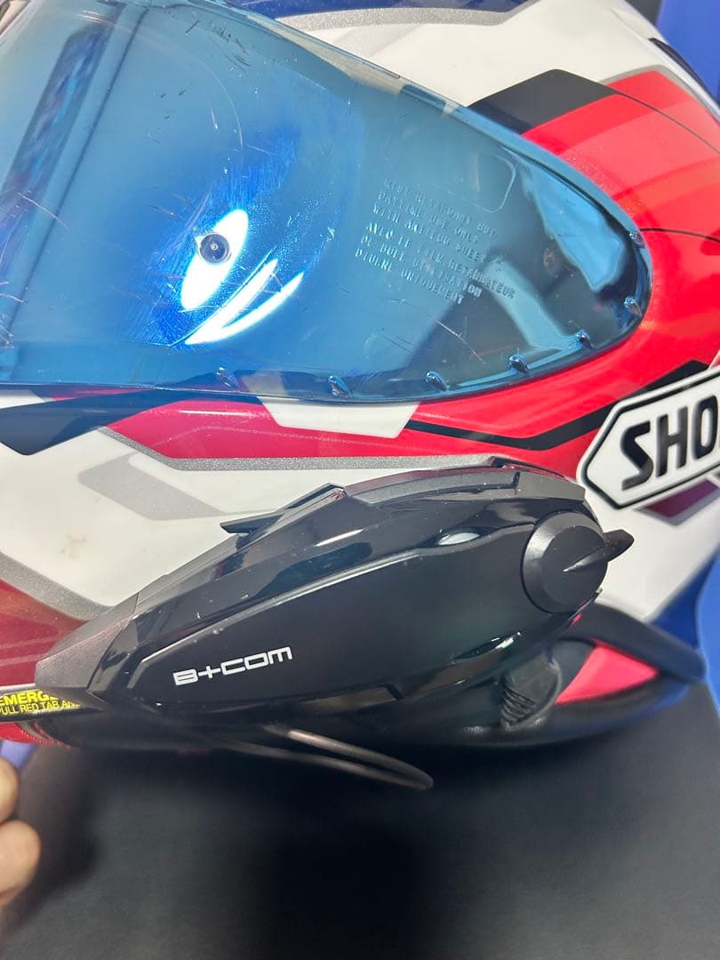 ただのひと SHOEI フルフェイスヘルメット、ビーコム付き