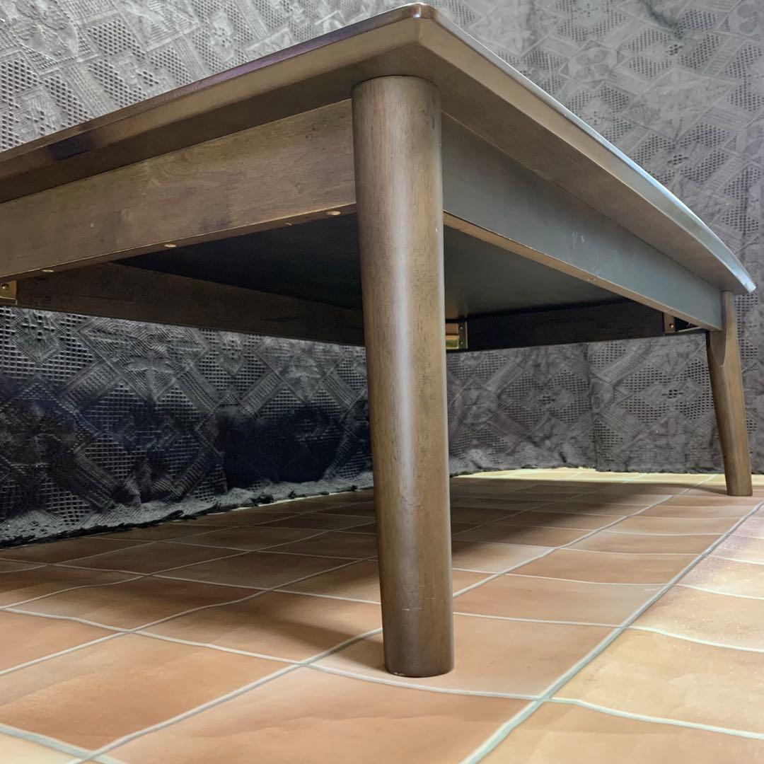 【美品】ボート形（船形・トノー型）120cm幅 テーブル ウォールナット突板材