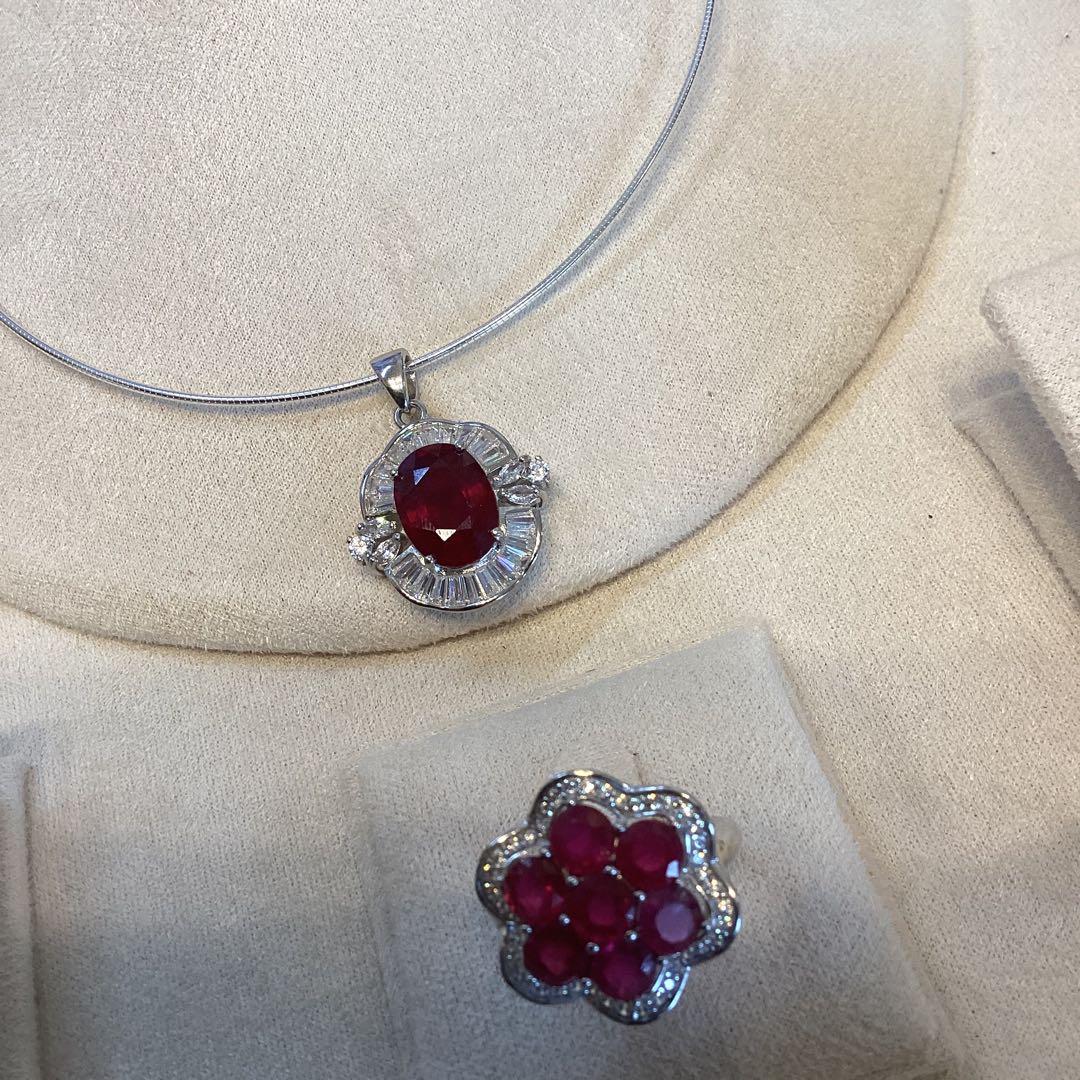 y*様 天然石ルビーペンダントトップ&リングサイズ限定15号