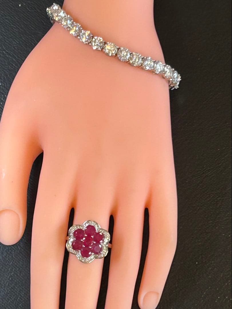 y*様 天然石ルビーペンダントトップ&リングサイズ限定15号