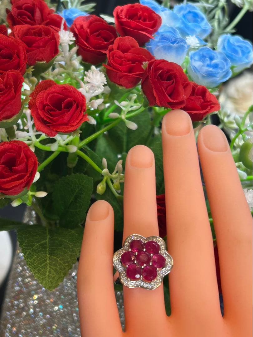 y*様 天然石ルビーペンダントトップ&リングサイズ限定15号