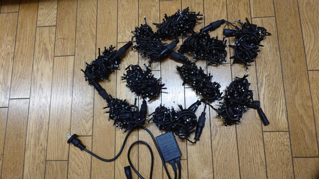新品 イルミネーション 青白2色 LED 1000球 ライト ストレート