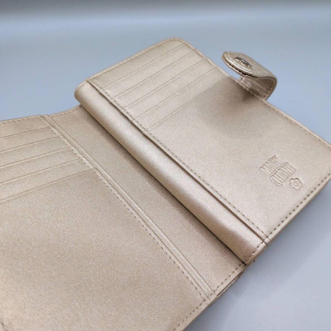 MARY QUANT マリークワント　ゴールド 二つ折り財布