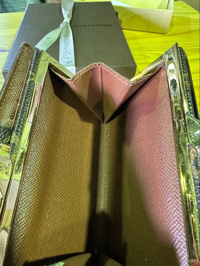 g1407 ルイヴィトン モノグラム がま口 折り財布