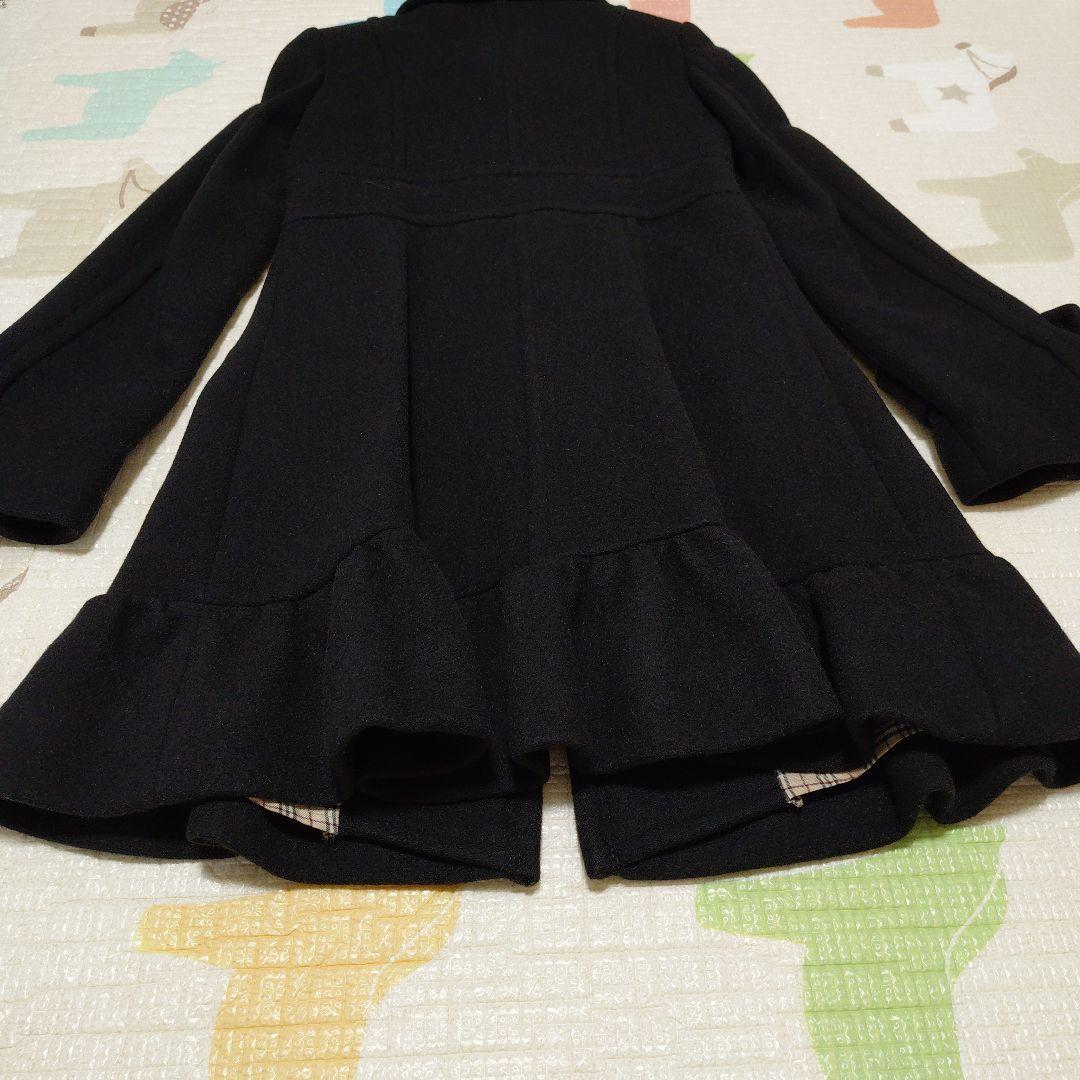 バーバリーブルーレーベル　黒ロングコート38