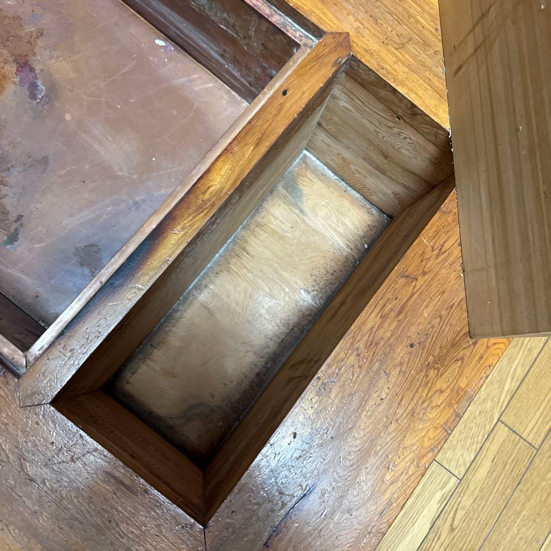 関西長火鉢 屋久杉 囲炉裏付きテーブル