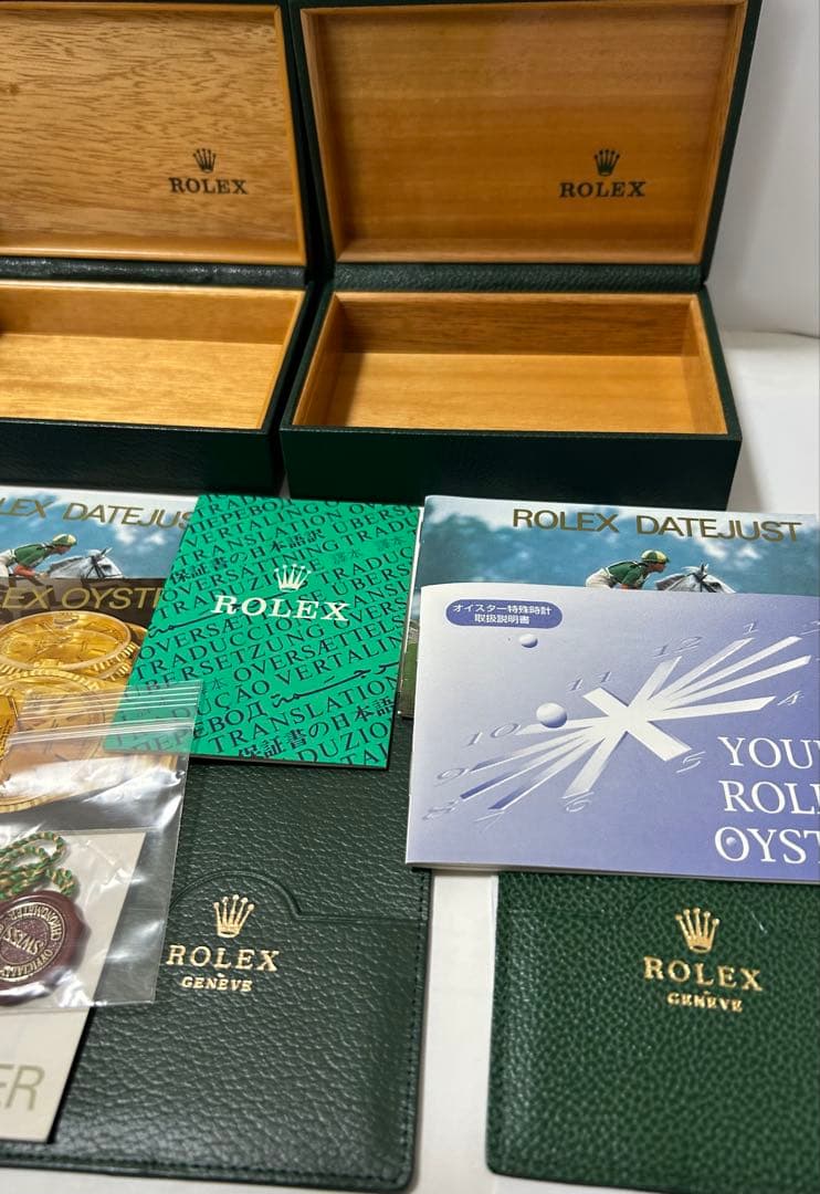 ロレックス純正デイトジャストメンズBOX３箱付属品計19点【ジャンク品】