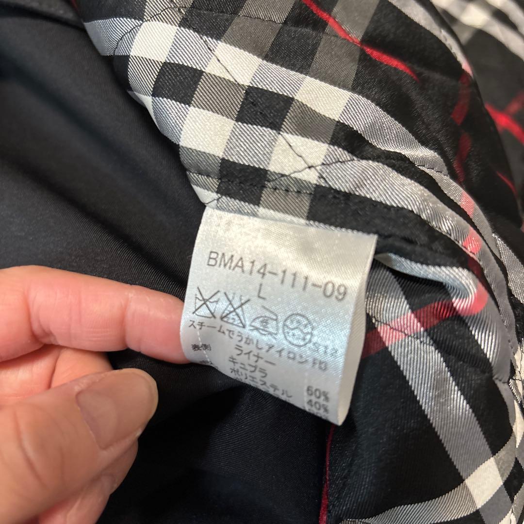 Burberry Black Label トレンチコート Lサイズ ブラック