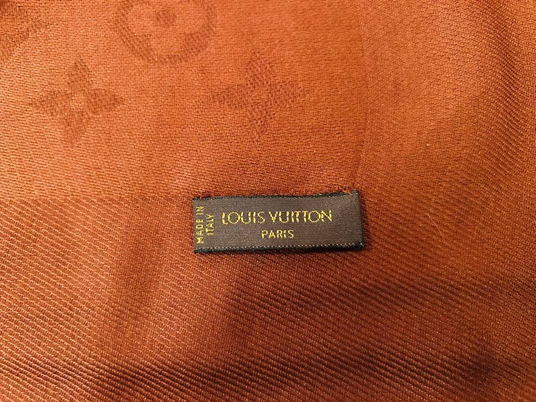 LOUIS VUITTON ブラウン モノグラム 大判ストール