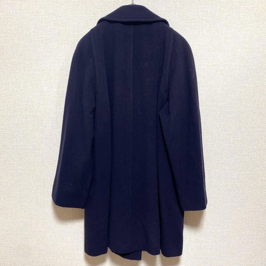 Aquascutum ロングコート ダブル ポケット付き 裏地付き ゆったり