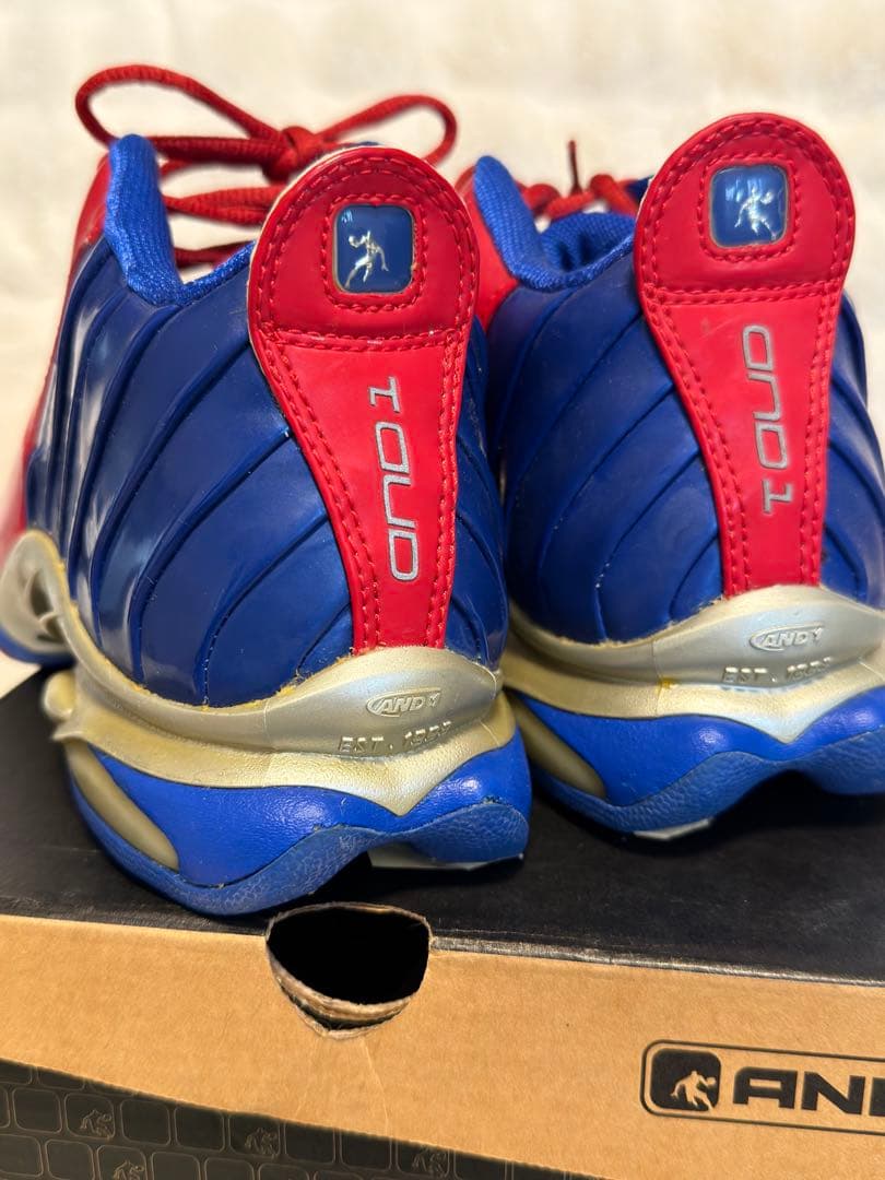 AND1 バスケットボールシューズ 赤青