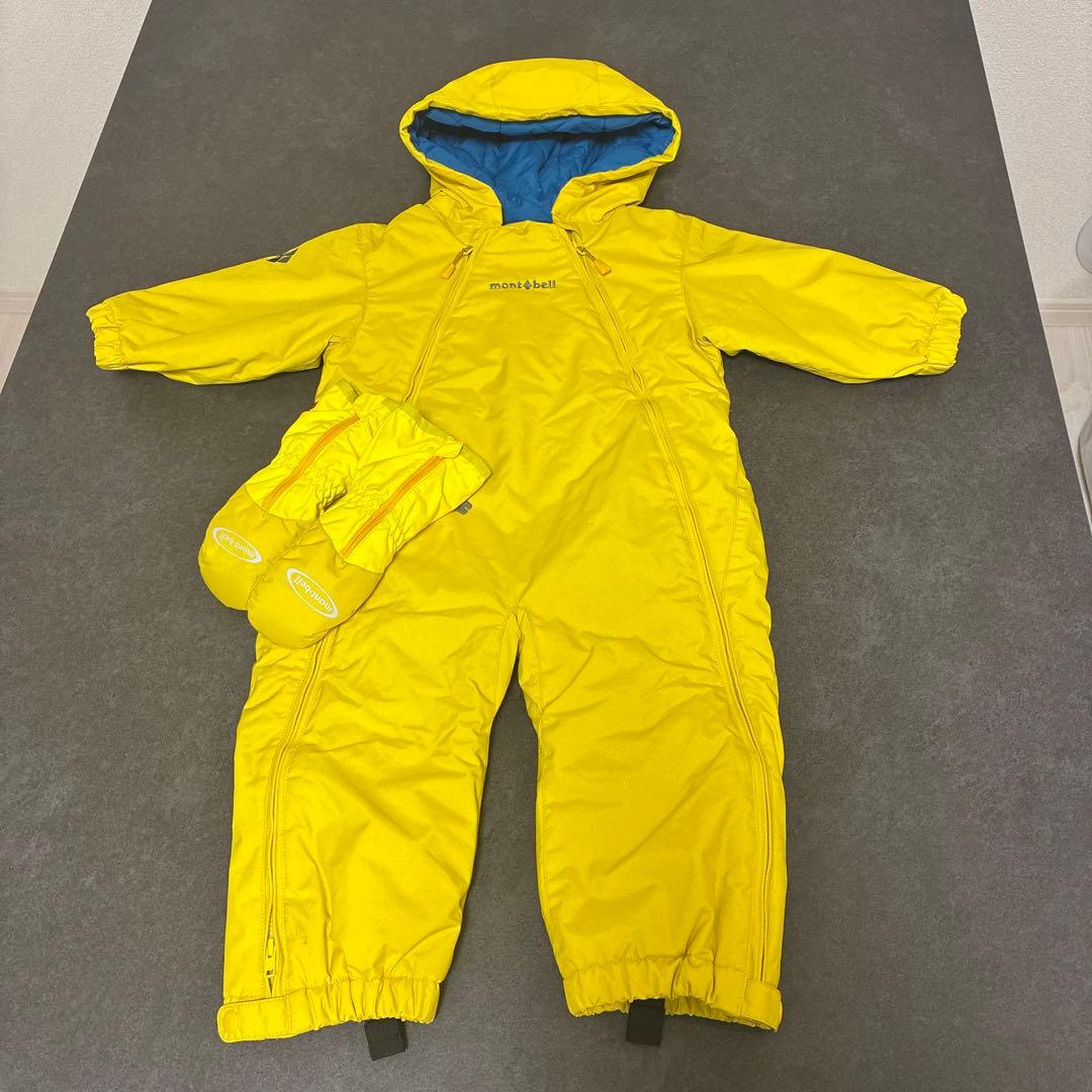 mont-bell 子供用スキーウェア イエロー　80