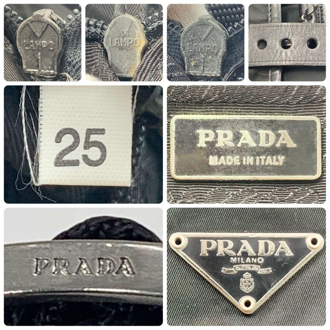 【✨美品✨】プラダ メッセンジャーバッグ 三角ロゴ ナイロン レザー ブラック