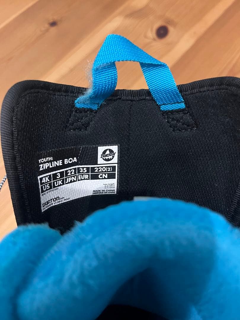 美品　BURTON ZIPLINE 22センチ　キッズ　子供　ブーツ