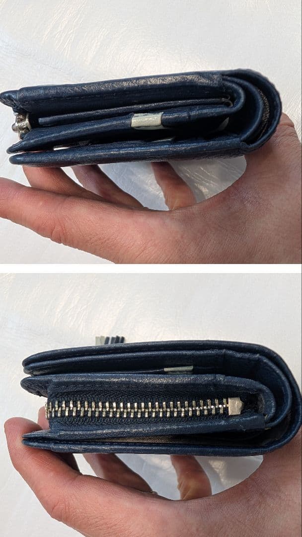 土屋鞄製作所 折り財布　本革　インクブルー