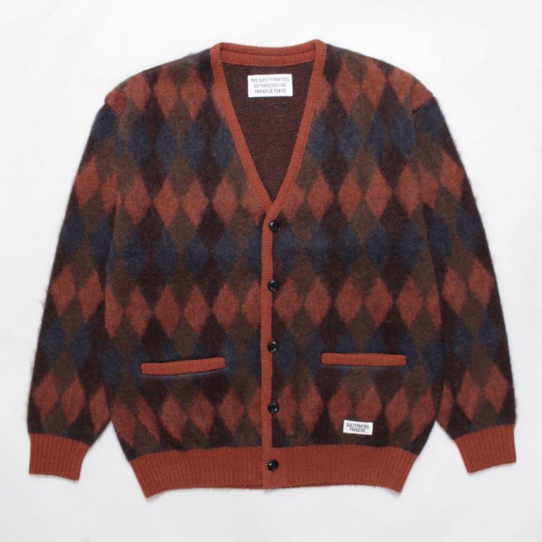 wackomariaワコマリアアーガイルモヘアカーディガン
