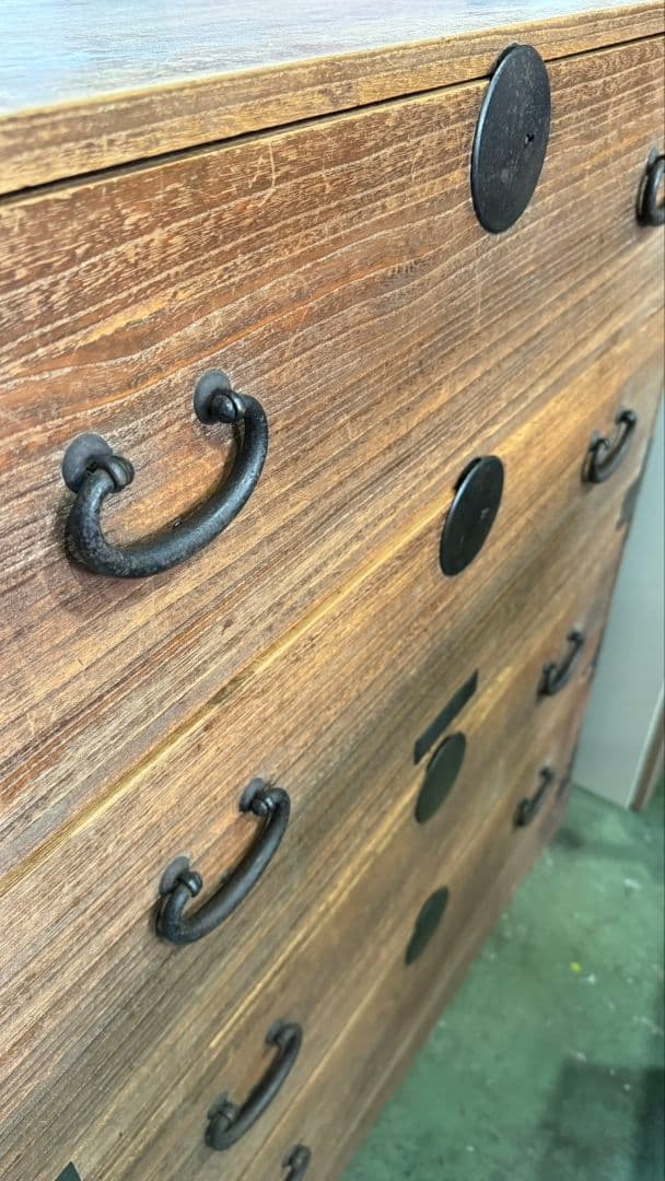 希少　桐箪笥　和家具　時代箪笥　タンス　ディスプレイ　レトロ　アンティーク　2