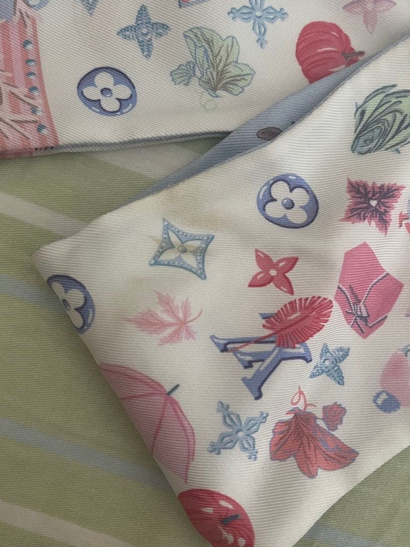 最終値下げ　ルイヴィトン　バンドー　サマー　ウィンター　スカーフ　シルク