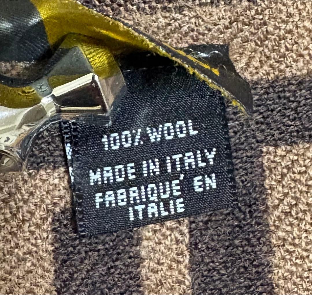 極美品♪FENDIフェンディ♪ズッカ柄 茶系 ストール マフラー ショール