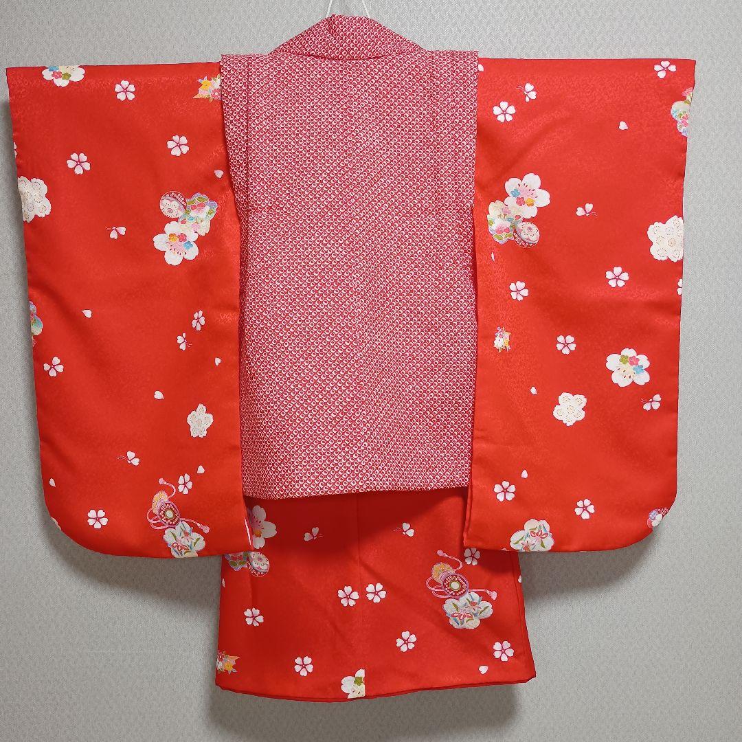 ３歳　着物被布セット　長襦袢、草履、巾着、足袋付き