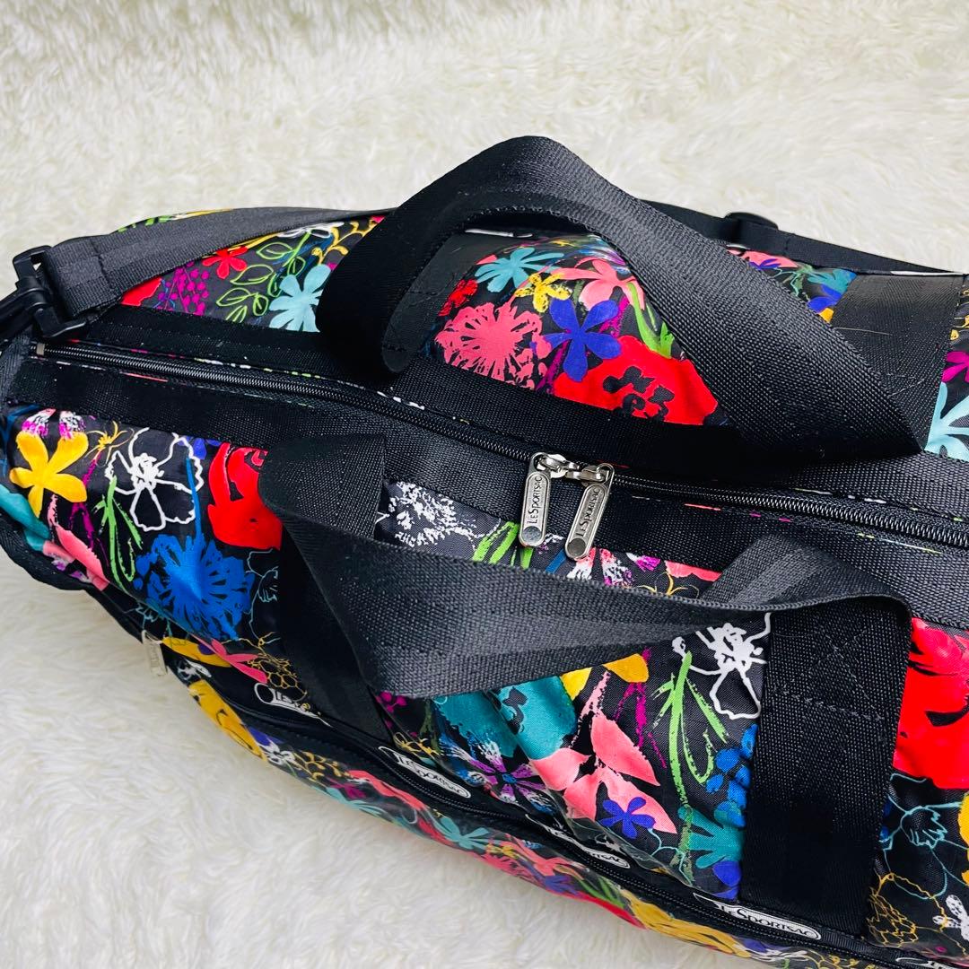 未使用品 LeSportsac レスポートサック ボストンバッグ 花柄 大容量