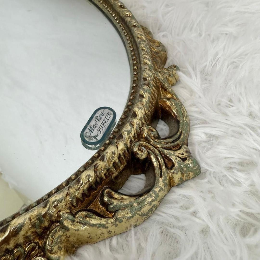 【アンティーク】 ウォールミラー 鏡 壁掛け インテリア　イタリア風　825-3