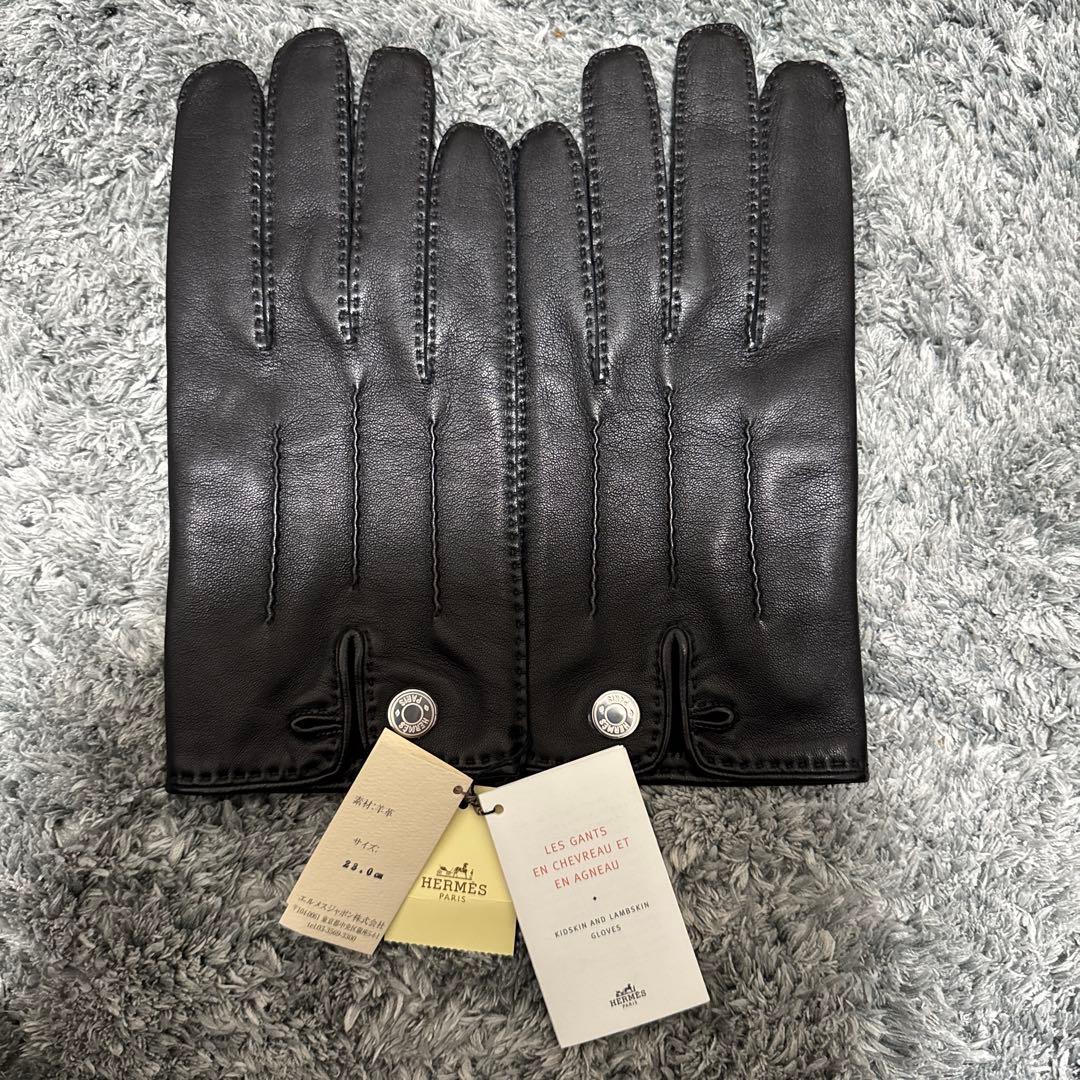新品未使用 HERMES エルメス セリエ ラムレザー グローブ