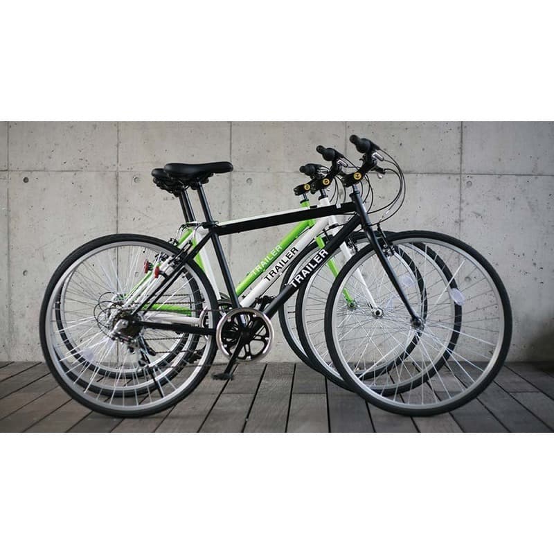 TRAILER★27インチ★ブラック【送料無料】クロスバイク★700C★シマノ製
